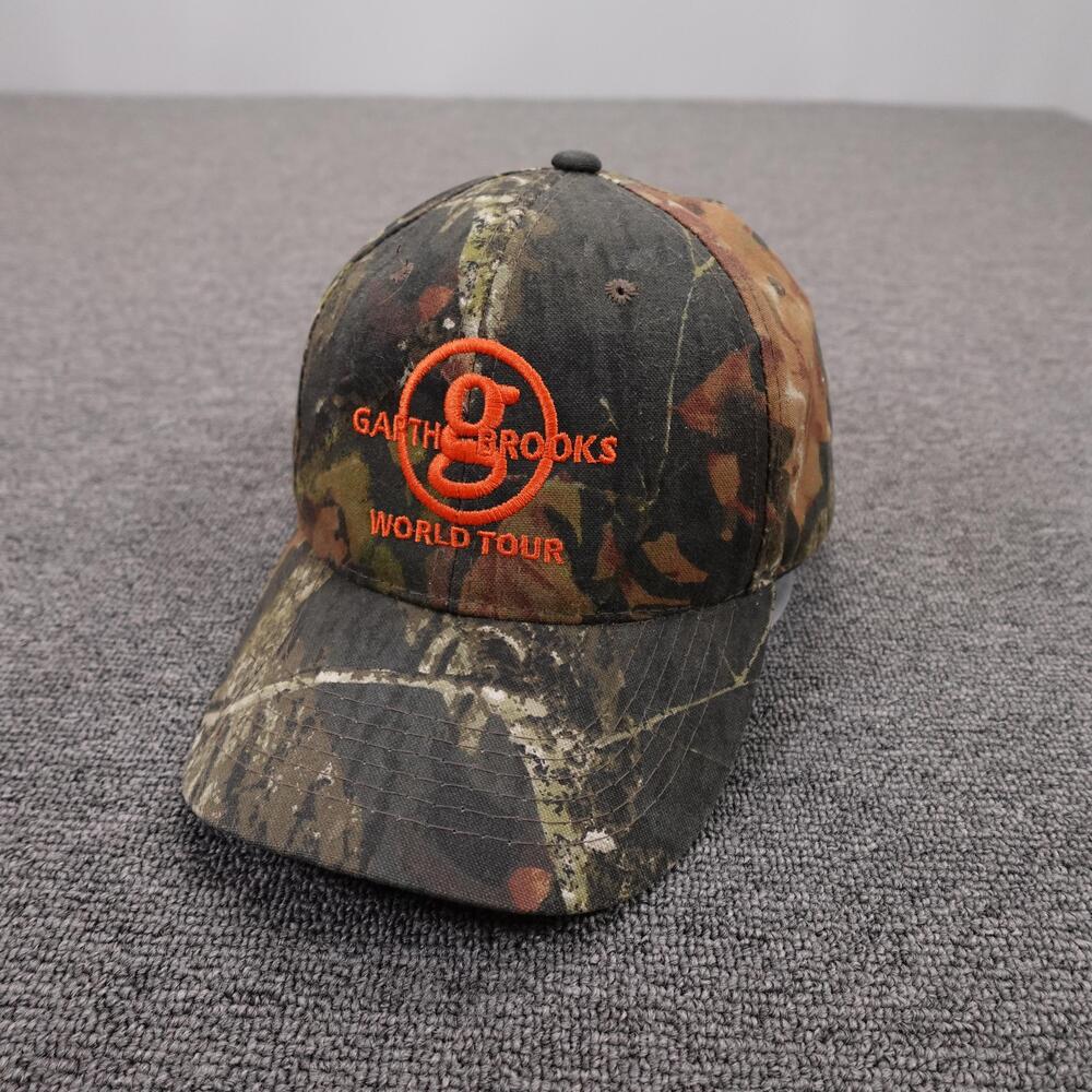 Garth Brooks Hat Cap Strap Back Mens One Size Green Camo Baseball World Tour